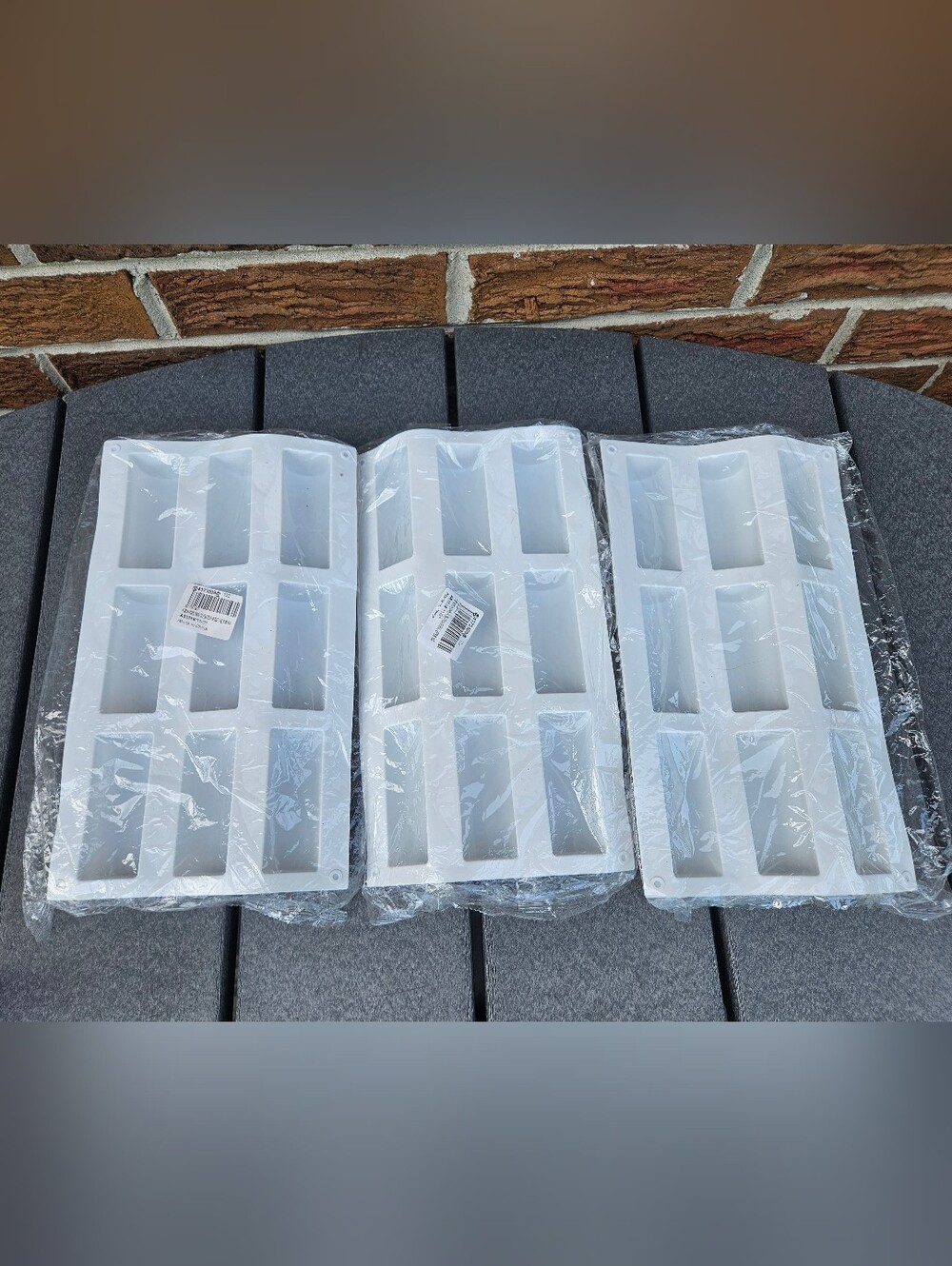 3 NEW Silicone Moulds – 9 Cavity Rectangular Bar Molds